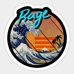 The Great Wave Retro - Rage Sticker